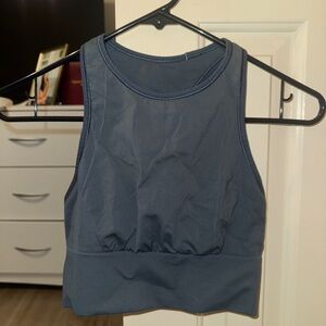 Dark Gray Sleeveless Crop Top